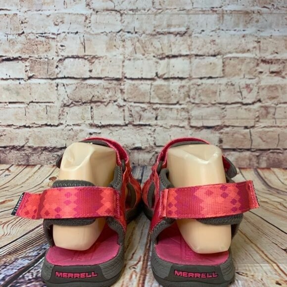 MERREL Surf Strap Pink & Orange Strappy Sandals Sz 7 - Picture 6 of 7